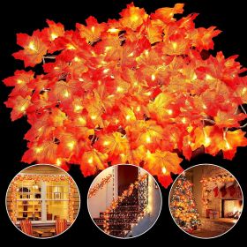 Fall Decor Thanksgiving Decorations for Home Table, Fall Leaves Garland Lights