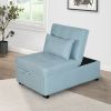 Folding Ottoman Sofa Bed Green