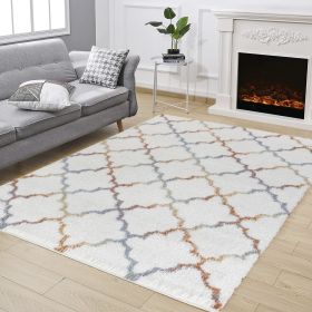 Loft Shag GC_CZY1003 Ivory 5 ft. 3 in. x 7 ft. Shaggy Area Rug