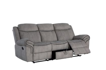 Zubaida Sofa (Glider & Motion); 2-Tone Gray Velvet YJ