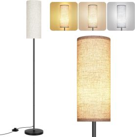 Floor Lamp for Living Room, Modern Standing Lamps with Lampshade, Minimalist Tall Lamp with Foot Switch for Living Room, Bedroom, Kids Room, Office(Bu