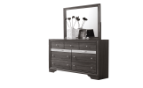 Matrix Traditional 7 Drawer Dresser made with Wood in Gray