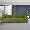 Forest Green Sofa for Living Room, Modern 3-Seater Sofas Couches for Bedroom, Office, and Apartment with Solid Wood Frame (Polyester)