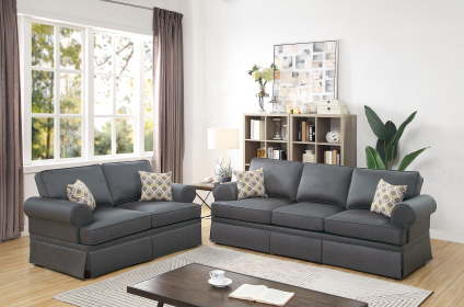 2-PCS SOFA in Charcoal Gray