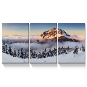 3 Panels Framed Mountain & Forest Canvas Wall Art Decor,3 Pieces Mordern Canvas Decoration Painting for Office,Dining room,Living room, Bedroom Decor-