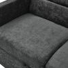 Loveseats Sofa Bed with Pull-out Bed,Adjsutable Back and Two Arm Pocket,Black (54.5"x33"x31.5")