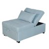 Folding Ottoman Sofa Bed Green