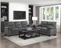 Modern Sleek Design Living Room Furniture 1pc Sofa Dark Gray Fabric Upholstered Comfortable Plush Seating