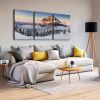 3 Panels Framed Mountain & Forest Canvas Wall Art Decor,3 Pieces Mordern Canvas Decoration Painting for Office,Dining room,Living room, Bedroom Decor-