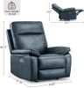 Electric Power Recliner Chair with USB Port, Leather Rocker Recliner Chairs for Adults, High Back Modern Single Sofa Home Theater Seat for Living Room