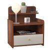 Koifuxii Mid Century Modern Nightstand,Small Nightstand,Nightstand with Drawer,Wood Nightstand,Storage End Table,Night Table for Bedroom,Brown