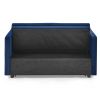 Loveseats Sofa Bed with Pull-out Bed,Adjsutable Back and Two Arm Pocket,Blue (54.5"x33"x31.5")