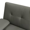 GREY PU SOFA BED WITH CUP HOLDER