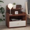 Koifuxii Mid Century Modern Nightstand,Small Nightstand,Nightstand with Drawer,Wood Nightstand,Storage End Table,Night Table for Bedroom,Brown