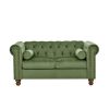 PHOYAL Large LOVE SEAT, Velvet Sofa TWO-seat Sofa Classic Tufted Chesterfield Settee Sofa Modern 2 Seater Couch Furniture Tufted Back for Living Room