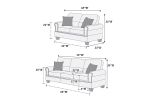 Espresso Faux Leather 2pc Sofa Set Sofa And Loveseat Elegant Plush Contemporary Couch Living Room Furniture