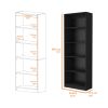 Sutton 4 Shelves Bookcase with Modern Storage Shelves