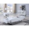 High Glossy White Storage Coffee Table