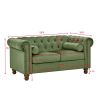 PHOYAL Large LOVE SEAT, Velvet Sofa TWO-seat Sofa Classic Tufted Chesterfield Settee Sofa Modern 2 Seater Couch Furniture Tufted Back for Living Room