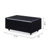 Modern Smart Coffee Table with Built-in Fridge, Wireless Charging, Power Socket, USB Interface, Outlet Protection, Mechanical Temperature Control and