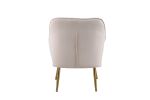 Modern Mid Century Chair velvet Sherpa Armchair for Living Room Bedroom Office Easy Assemble(BEIGE)