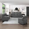 Modern Sleek Design Living Room Furniture 1pc Sofa Dark Gray Fabric Upholstered Comfortable Plush Seating