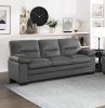 Modern Sleek Design Living Room Furniture 1pc Sofa Dark Gray Fabric Upholstered Comfortable Plush Seating