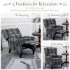 Vintage Armchair Sofa Comfortable Upholstered leisure chair / Recliner Chair for Living Room(Grey Check)