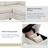 83" Modern Convertible Sleeper Sofa Bed with Storage Chaise,Beige(Old Sku:SG000344AAA)