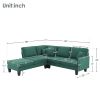 [VIDEO provided][New]90*88" Terrycloth Modern Sectional Sofa,5-Seat Practical Couch Set with Chaise Lounge,L-Shape minimalist Indoor Furniture with 3