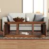 Bridgevine Home Farmhouse 48 inch Coffee Table, No Assembly Required, Aged Whiskey Finish