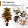 Artificial Plants Tree with Colorful Variegated Leaves and Pot