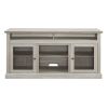 Contemporary TV Media Stand Modern Entertainment Console for TV Up to 65" with Open and Closed Storage Space, Stone Gray, 60"W*15.75"D*29"H