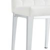 Table and chair set, modern minimalist white marble textured rectangular dining table. Suitable for restaurants and living rooms. Soft cushion seats.