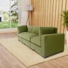 Forest Green Sofa for Living Room, Modern 3-Seater Sofas Couches for Bedroom, Office, and Apartment with Solid Wood Frame (Polyester)