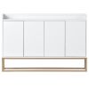 TREXM Modern Sideboard Elegant Buffet Cabinet with Large Storage Space for Dining Room, Entryway (White)