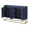 TREXM Modern Sideboard Elegant Buffet Cabinet with Large Storage Space for Dining Room, Entryway (Navy)