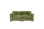 Forest Green Sofa for Living Room, Modern 3-Seater Sofas Couches for Bedroom, Office, and Apartment with Solid Wood Frame (Polyester)