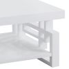 High Glossy White Rectangular Coffee Table