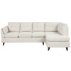 97.2" Modern Linen Fabric Sofa, L-Shape Couch with Chaise Lounge,Sectional Sofa with one Lumbar Pad,Beige