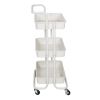 3 Tier Rolling Craft Cart with Handle, White