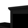 [VIDEO provided] ON-TREND Minimalism Entertainment Wall Unit with Bridge, Modern TV Console Table for TVs Up to 70", Multifunctional TV Stand with Tem