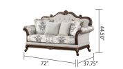 Gloria Traditional Style 2PC button tufted Living Room Set