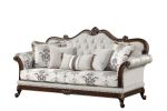 Gloria Traditional Style 2PC button tufted Living Room Set