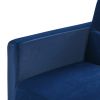 Loveseats Sofa Bed with Pull-out Bed,Adjsutable Back and Two Arm Pocket,Blue (54.5"x33"x31.5")