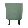 Modern Traditional Accent Chair Button Tufted Teal Textured Fabric Upholstery Solid Wood 1pc Living Room Furniture