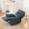 Electric Power Recliner Chair with USB Port, Leather Rocker Recliner Chairs for Adults, High Back Modern Single Sofa Home Theater Seat for Living Room