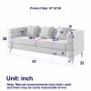 81Inch Oversized 3 Seater Sectional Sofa, Living Room Comfort Fabric Sectional Sofa - Deep Seating Sectional Sofa, Soft Sitting with 3 Pillows for Liv