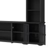 [VIDEO provided] ON-TREND Minimalism Entertainment Wall Unit with Bridge, Modern TV Console Table for TVs Up to 70", Multifunctional TV Stand with Tem