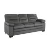 Modern Sleek Design Living Room Furniture 1pc Sofa Dark Gray Fabric Upholstered Comfortable Plush Seating